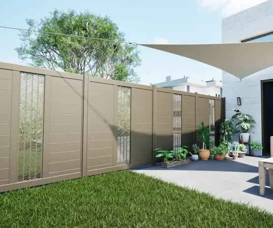 clôture avec un décor