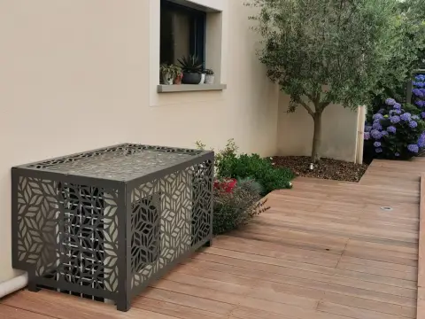 cache climatiseur extérieur design