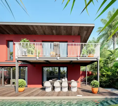 garde corps barreaux modernes blanc