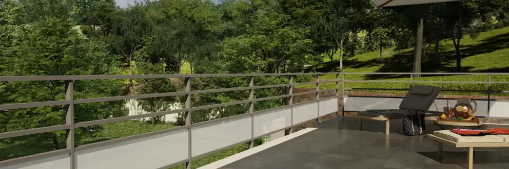 Garde corps semi plein moderne et design