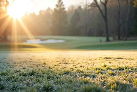Gazon tondue au soleil
