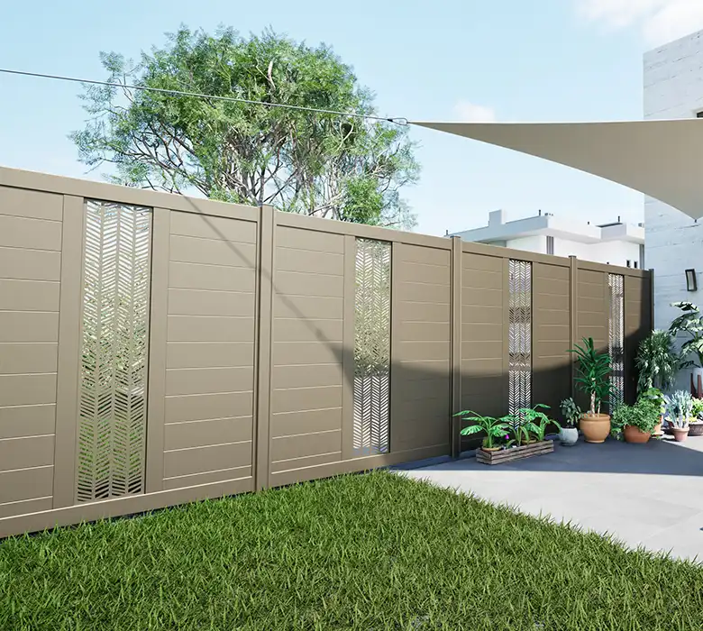 Clôture alu avec décors