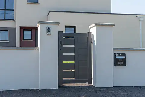 portillon semi-plein en aluminium Glazik Kostum