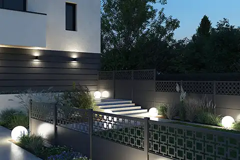 Claustra 4 tôles décors en aluminium Klautra Kostum