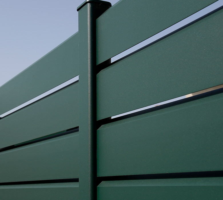 Clôture en aluminium Kostum | Modèle Litenn | Lames brise-vue