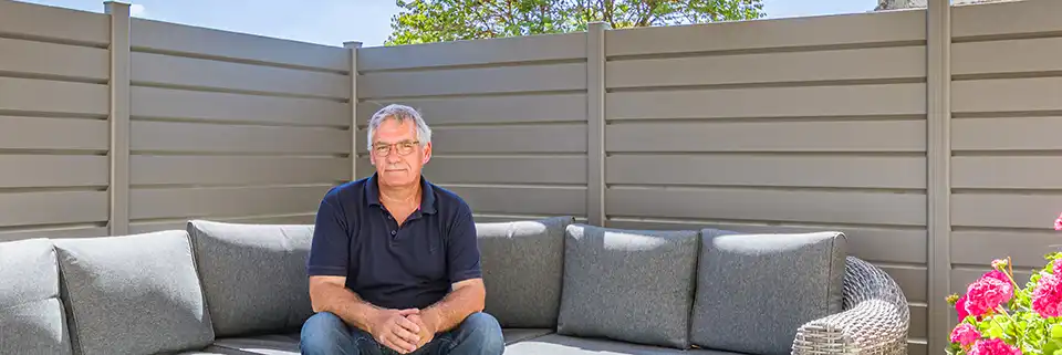 Clôture en aluminium lames persiennées Litenn