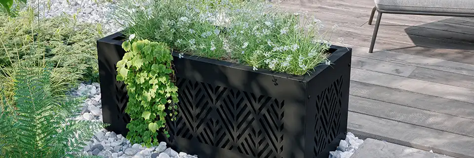 Habillage de jardinière en aluminium Kostum