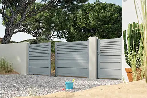 portail battant persienne aluminium hed kostum portillon