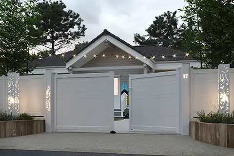 portail battant plein en aluminium Lusen Kostum