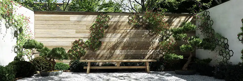 Treillis végétalisé en aluminium Apis Kostum