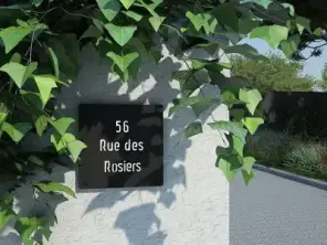 Placa de entrada de aluminio