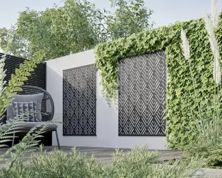 Revestimiento de fachada de aluminio con decoración