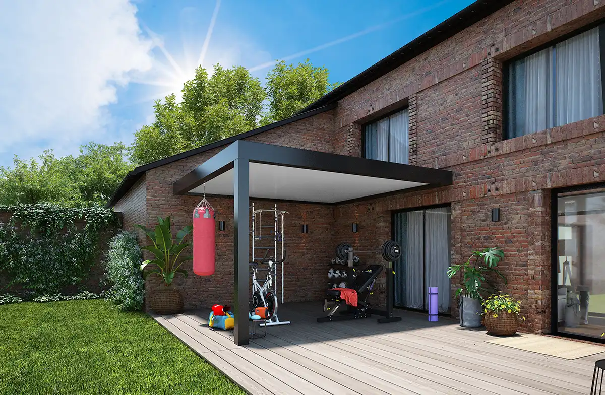 Pérgola adosada de aluminio Lily